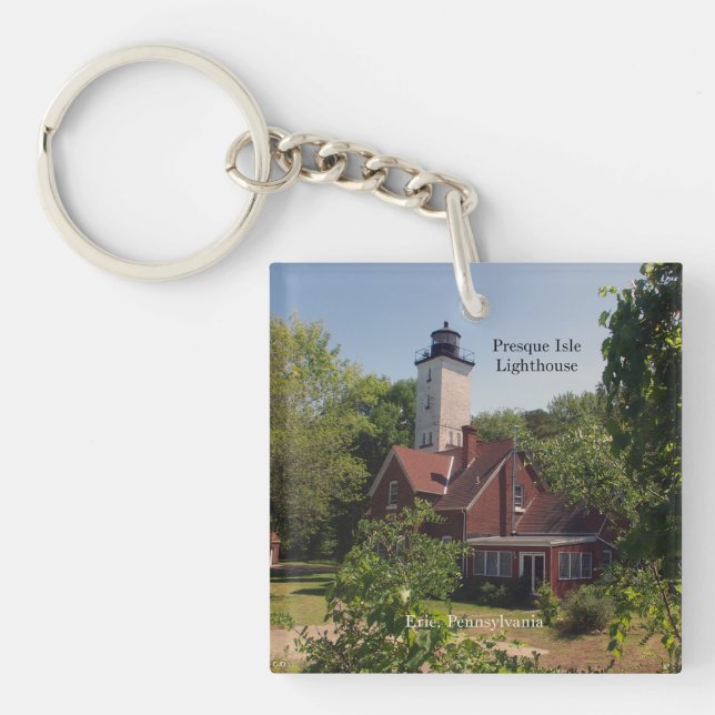 Presque Isle Lighthouse Erie,PA key chain (Front)