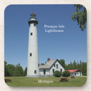 Presque Isle Lighthouse set of 6 plastic coasters