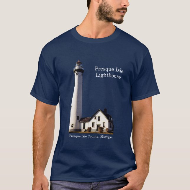 Presque Isle Lighthouse shirt dark (Front)
