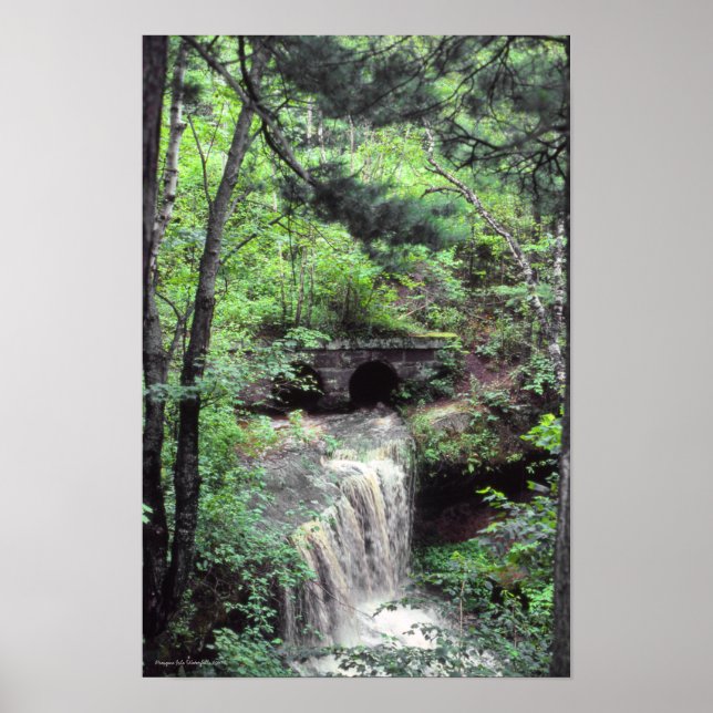 Presque Isle River Waterfalls 1981 U. P. Michigan Poster (Front)