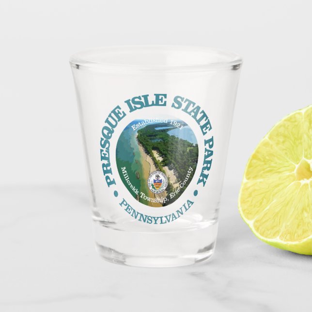 Presque Isle SP Shot Glass (Front)