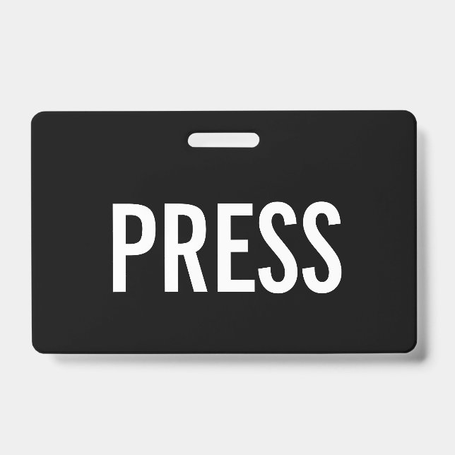 Press All Access Pass Horizontal ID Badge (Front)