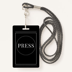 Press Black Badge ID Badge