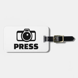 Press camera luggage tag