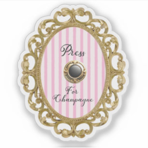 Press For Champagne Pink Gold Baroque Luxury Frame