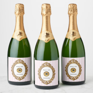 Press for Sparkling Wine    Pink Stripes Label