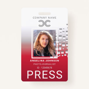 Press Identification Photo ID ID Badge