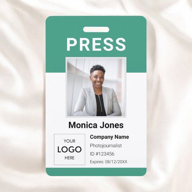 Press Logo Photo QR Code Professional Badge ID Badge (Creator Uploaded)