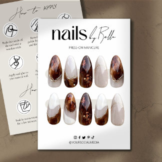 Press On Nail Packaging Display Cards