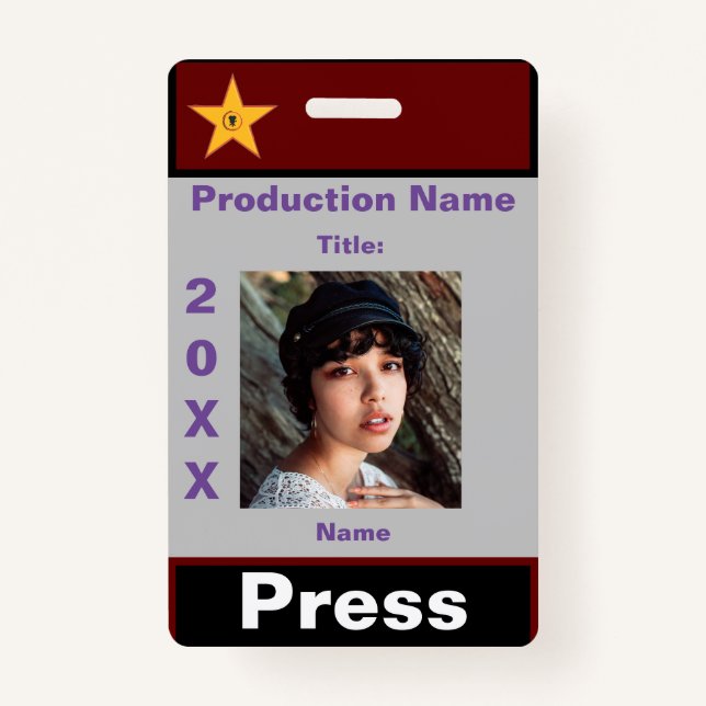 Press Pass-1 ID Badge (Front)
