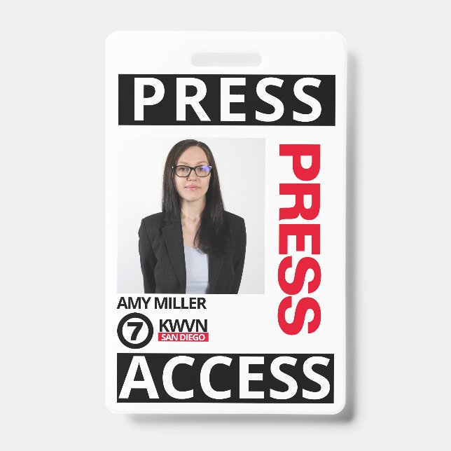 Press Pass Employee ID Badge (Front)