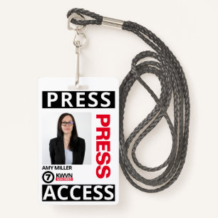 Press Pass Employee ID Badge