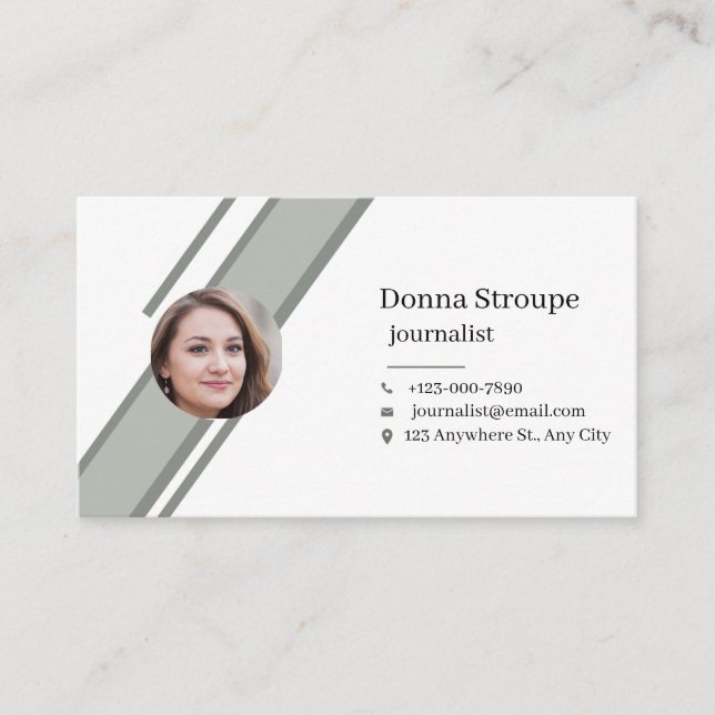 Press Reporter and Newspaper  Business Card (Front)