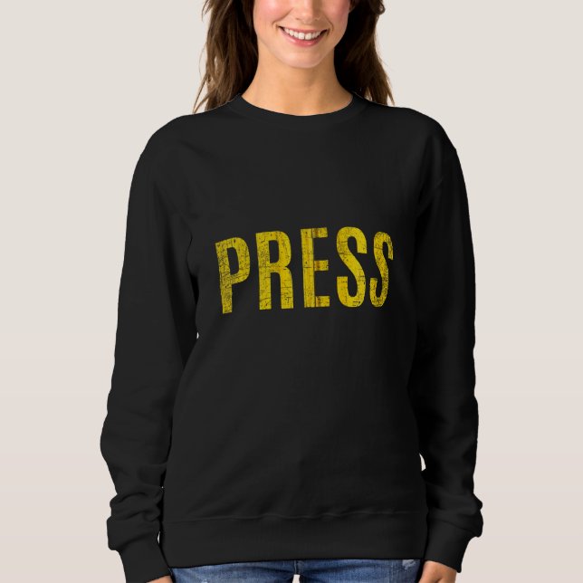 Press Shirt Journalist Reporter Credentials Zip (Front)