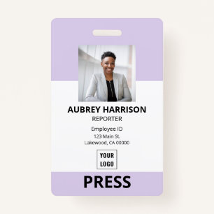 Press Simple Corporate Photo ID ID Badge