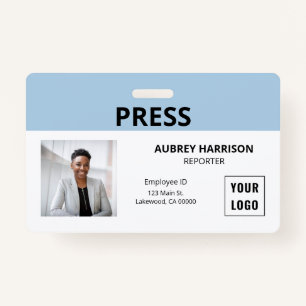 Press Simple Photo ID ID Badge