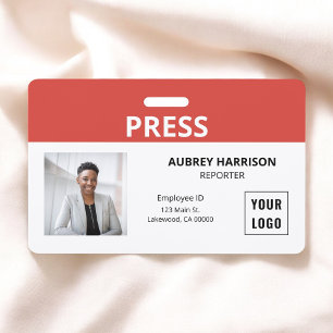 Press Simple Photo ID ID Badge