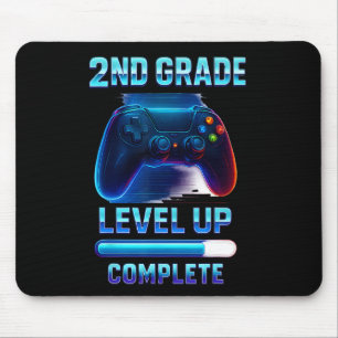 Press Start 2nd Grade Gamer Kids Level Up Fun 2 Mouse Mat