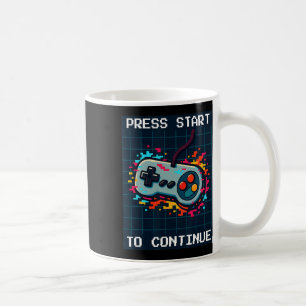 Press Start To Continue Retro Gamer Birthday Tee Coffee Mug
