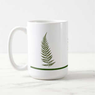 Pressed Australian Fern Leaf -Match Any Colour Nap Coffee Mug