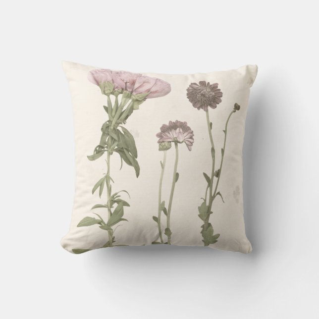 Pressed Blooms - Pink Cushion (Front)