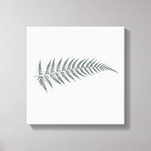Pressed Botanical Fern Leaf Any Background Colour Canvas Print