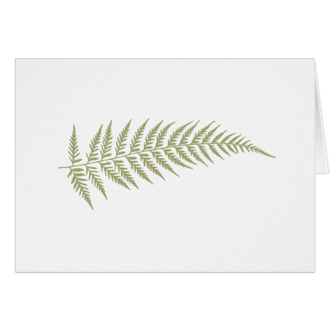 Pressed Botanical Fern Leaf - Choose Any Colour (Front Horizontal)