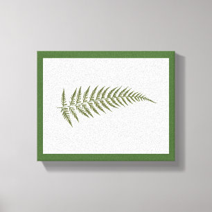 Pressed Botanical Fern Leaf - Choose Any Colour Canvas Print