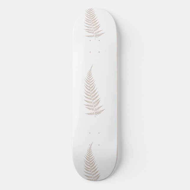 Pressed Botanical Fern Leaf - Choose Any Colour Skateboard (Front)