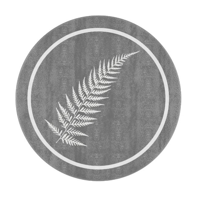 Pressed Botanical Fern Leaf - Mix and Match Colour Cutting Board (Front)