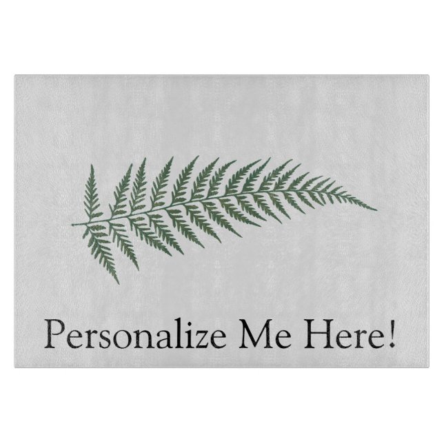 Pressed Botanical Fern Leaf - Mix and Match Colour Cutting Board (Front)
