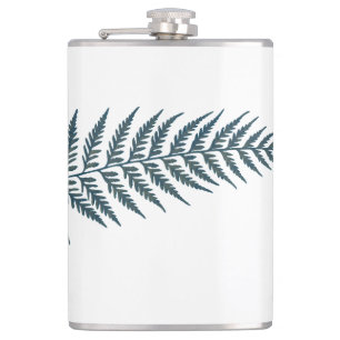 Pressed Botanical Fern Leaf - Mix and Match Colour Hip Flask