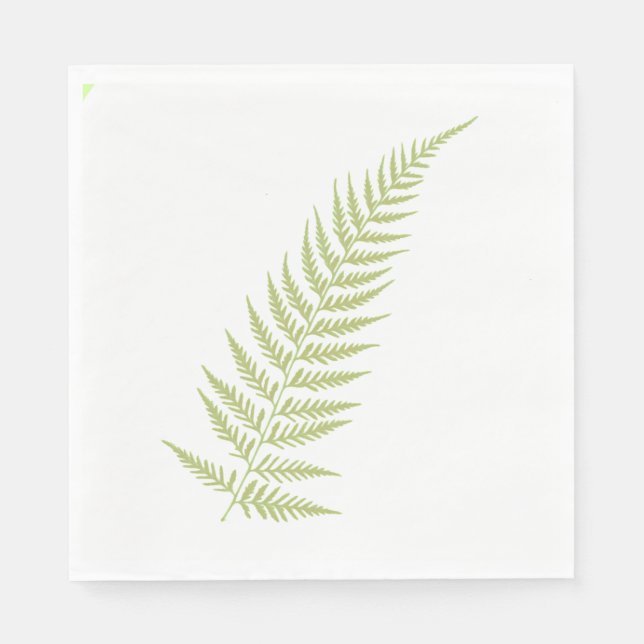 Pressed Botanical Fern Leaf - Mix and Match Colour Napkin (Front)