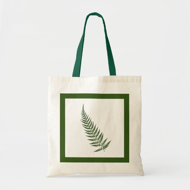 Pressed Botanical Fern Leaf - Mix and Match Colour Tote Bag (Front)