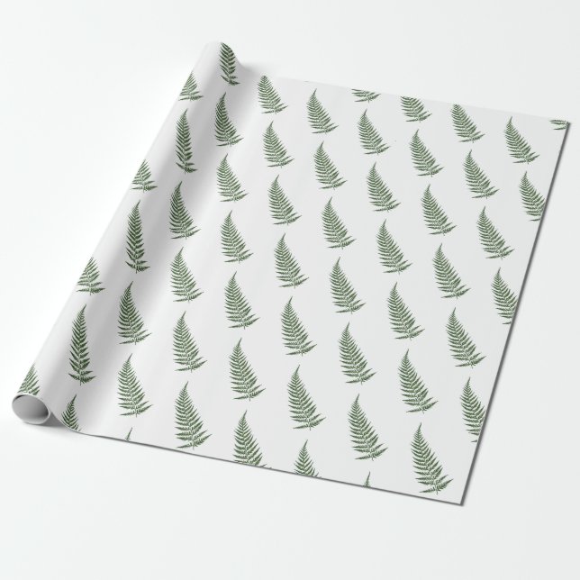 Pressed Botanical Fern Leaf - Mix and Match Colour Wrapping Paper (Unrolled)