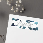 Pressed Botanical Return Address Label Ultramarine<br><div class="desc">Chic botanical return address labels frame your name and address with vibrant dark teal blue leaves. Designed to match our Pressed Botanical event stationery collection in Ultramarine.</div>