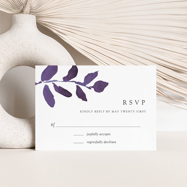 Pressed Botanical RSVP Card | Violet (Creator Uploaded)