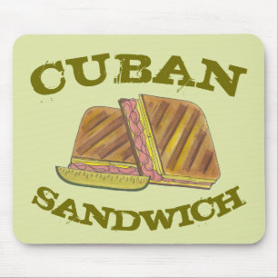 Pressed Cuban Sandwich Ham Cheese Salami PIckle Mouse Mat
