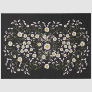 Pressed Daisies Pattern Craft Tissue paper