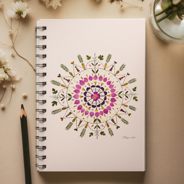 Pressed Flower Art by S. Frigui From the Original Notebook (Creator Uploaded)