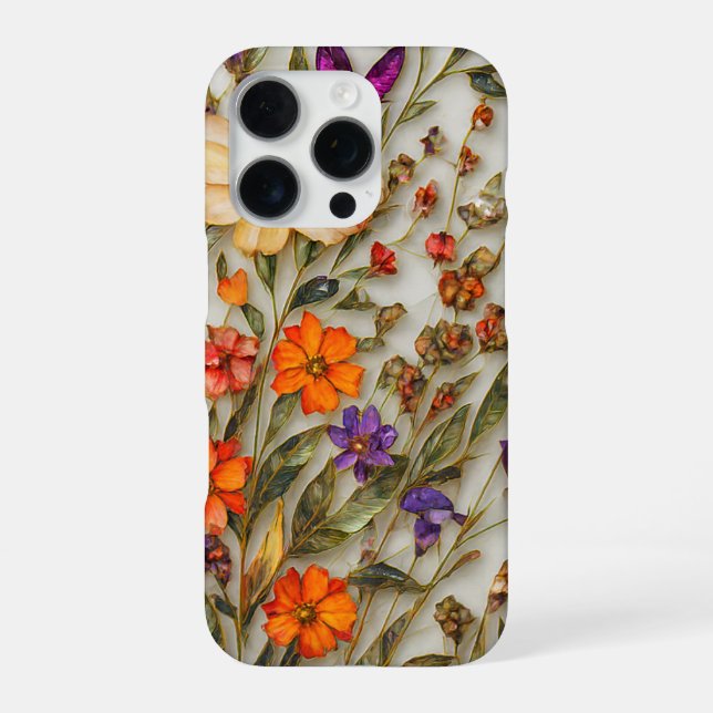Pressed Flower Art iPhone Case (Back)