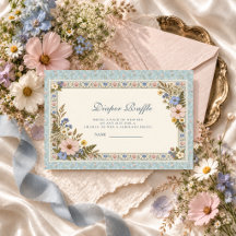 Pressed Flower Baby Shower Diaper Raffle