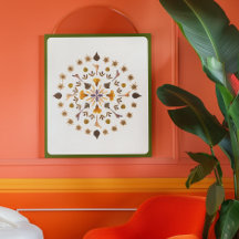 Pressed Flower Botanical Mandala Artwork