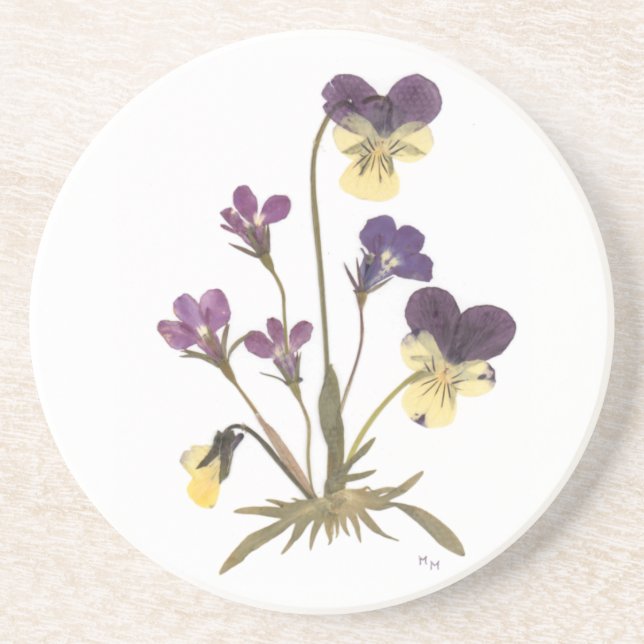 Pressed Flower Design Coaster (Front)