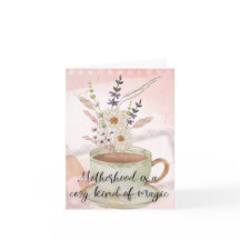 Pressed Flower Mother's Day Card - Vintage Style