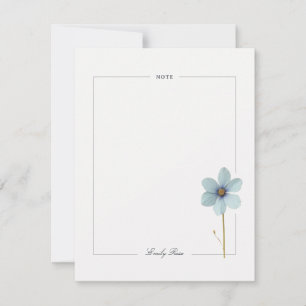 Pressed Flower Note Card