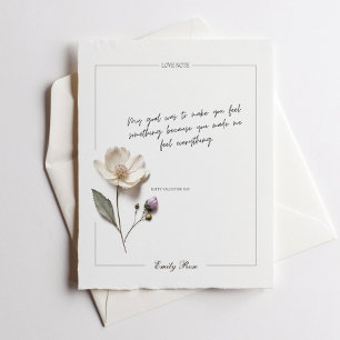 Pressed Flower Personalised Stationery Note Card