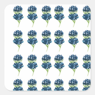 Pressed Flowers, Boho Wildflowers Cottagecore Square Sticker