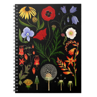 Pressed Flowers, Boho Wildflowers,Vintage Botanica Notebook