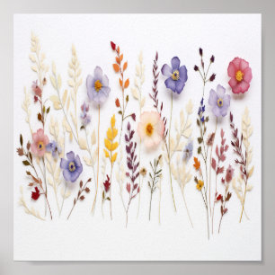 Pressed Flowers Poster